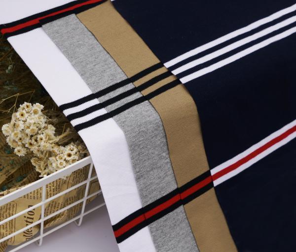 Healthy And Breathable And Comfortable Striped Knit Fabric For T-Shirt