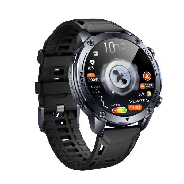 KW300 GPS Sport Smartwatch with AMOLED Display 5ATM Waterproof