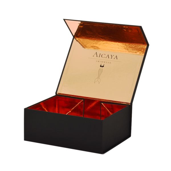 Clothes Magnet Folding Box With Ribbons , Foldable Holiday Gift Box Packaging