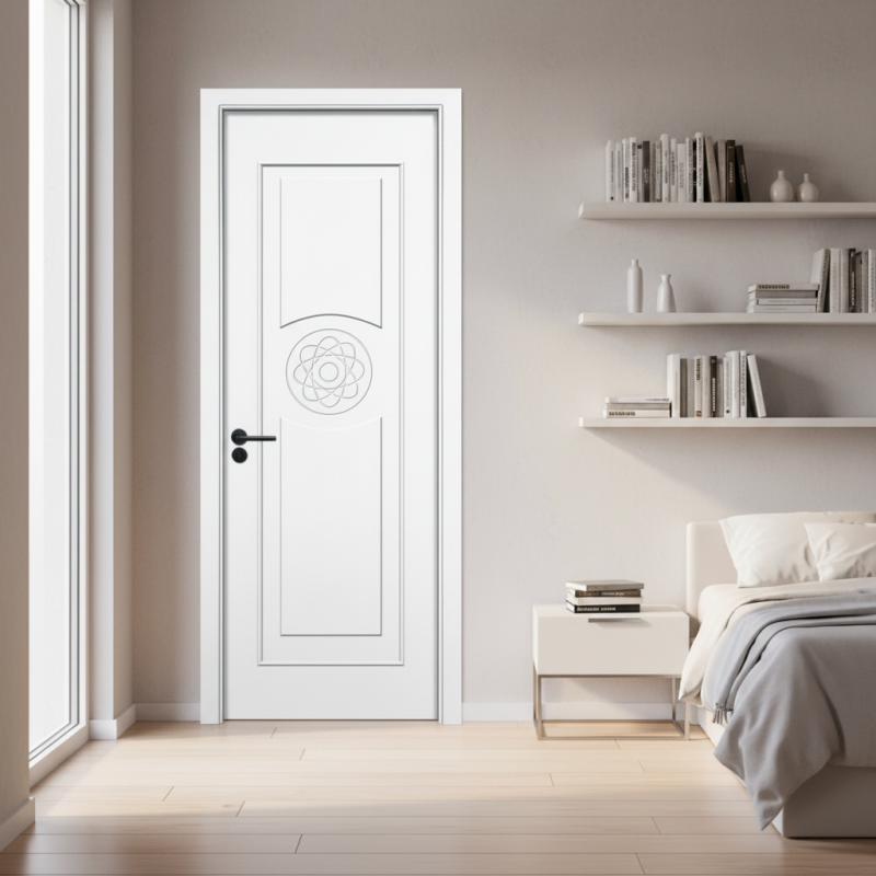 Painting WPC Door Featuring Excellent Heat Insulation and Moisture Resistance Suitable for Various Interior Applications