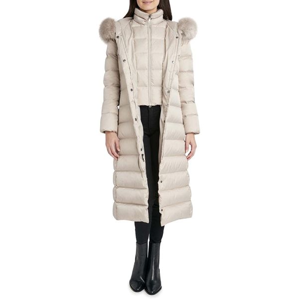 Autumn Winter Tahari Nellie Womens Long Puffer Coat S M L 3XL