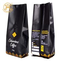 Valve faite sur commande de manière du sac un de Matte Coffee Packaging Quad Seal de café de Bolsas