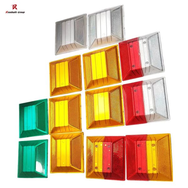 KUWAIT Marqueurs routiers en ABS réfléchissants haute visibilité 100 mm avec goujons de sable et LOGO acrylique personnalisé k-liote