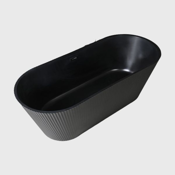 72x42 Modern Indoor Acrylic Black Corner Bathtub Freestanding Deep Soaking