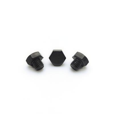 M8x1.25mm Stainless Steel Hex Bolt 12.3mm Black Electroplated