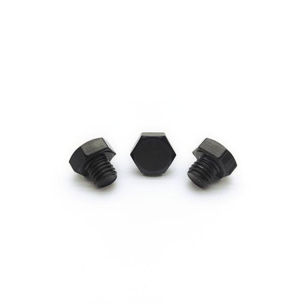 Tornillo hexagonal M8x1.25mm de acero inoxidable 12.3mm negro electrochapado