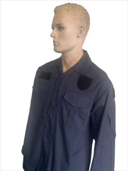 Veste d'uniforme militaire bleue personnalisable avec plusieurs poches