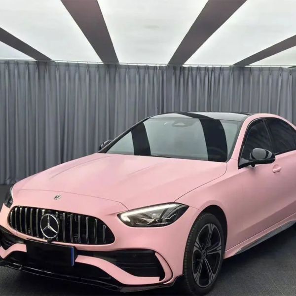 Película de protección de pintura de color rosa de durazno autocurante 1.52X16m Película PPF de color antibacteriano