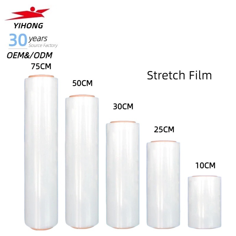 YIHONG Wholesale Price PE LLDPE Stretch Wrap Transparent Plastic Soft Packaging