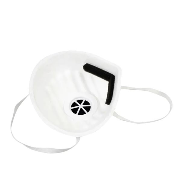 Hubei Haixin Disposable Medical Mask with Valve Respirator Breathable FFP2 Duck Bill V Shape White with Tie-on Earloop Wholesale