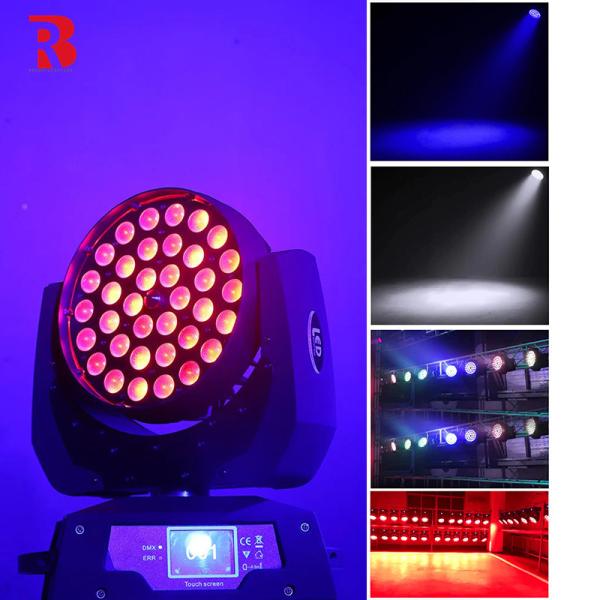 LED Moving Head Beeye Strobe ZOOM BEAM Light 36*10W RGBW 4-In1 For Stage Show