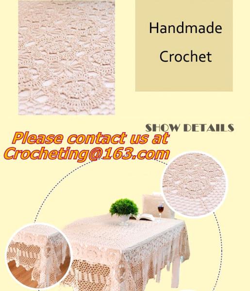 handmade, Crochet Round table clothing - table cover, handmade crochet, blanket, clothes