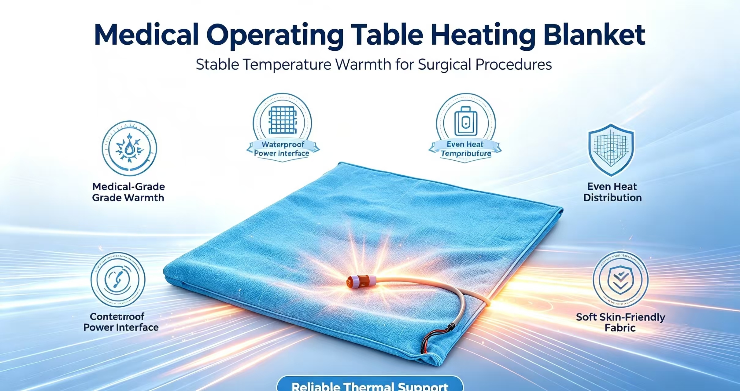 Electric Heated Pad Custom Sizes and Colors Available to Meet Various Operating Table and Individual Therapy Requirements