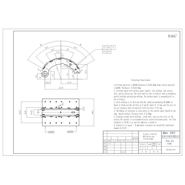 Тип тормозная колода 61540 сверхмощного Семи трейлера европейский