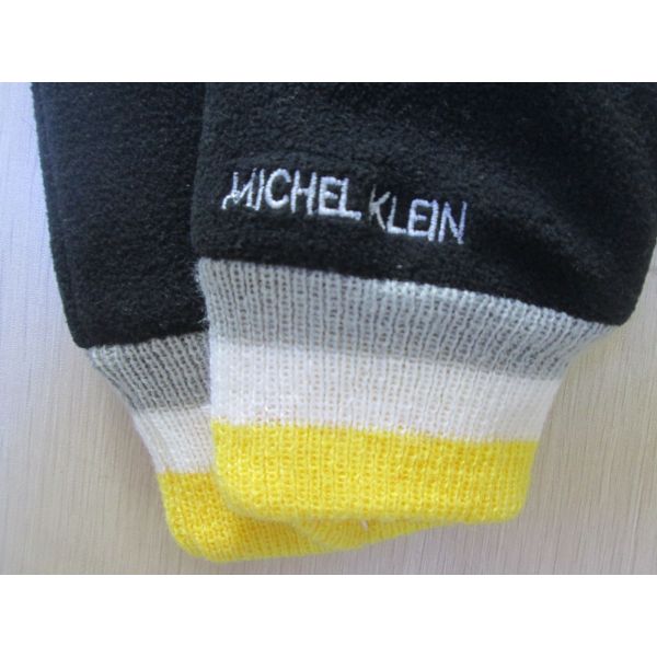 Winter gloves for Men and Woven Robbin Cuff--Fleece Glove--Polyester glove-Embroider Logo