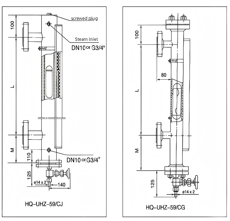 Top-mounted Magnetic Level Gauge With Remote Transmission