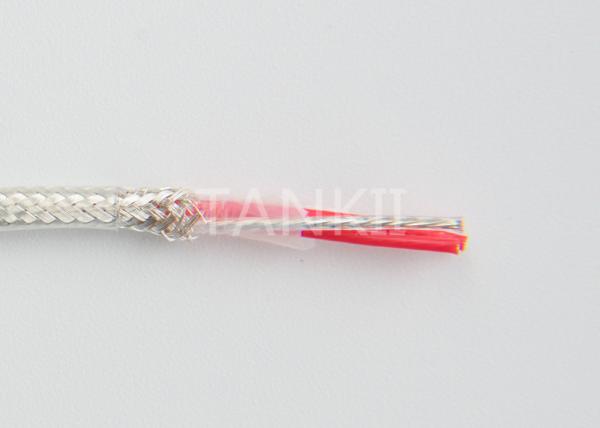 Red White 24AWG RTD Thermocouple Cable PT100 Cable 7 * 0.2mm With 3 Cores Tined Copper Wires