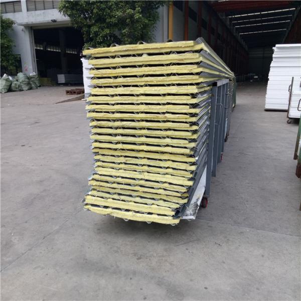840-25-426mm iron grey steel sheet up and silver paper down glass wool sandwich panel