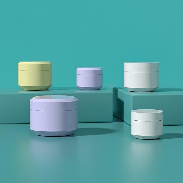 Silk Screen Printing Plastic Containers Incorporating Sturdy PP Collar Material Great for Makeup Packaging Needs like cream hair clay and hair wax