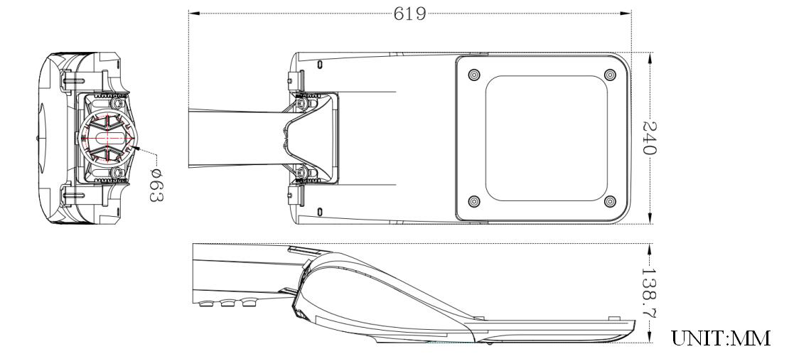 Серия 60W IP66 Dualrays S4 и Cert IK10 RoHS уличный свет СИД высокой эффективности на открытом воздухе