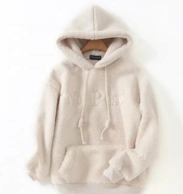 A pele unisex de Sherpa do xxxl do velo alinhou o Hoodie macio morno do bordado do Hoodie