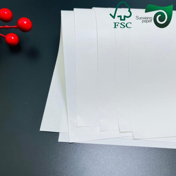 FSC Certified Virgin White Kraft Paper Rolls 24 35  150gsm 170gsm 190gsm  For Paper Bags