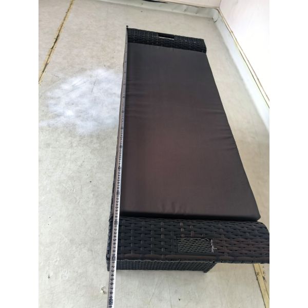 Dual-Tone PE Rattan Outdoor Storage Bench 255L Large Capacity Patio Garden Storage Box with Galvanized Steel Frame