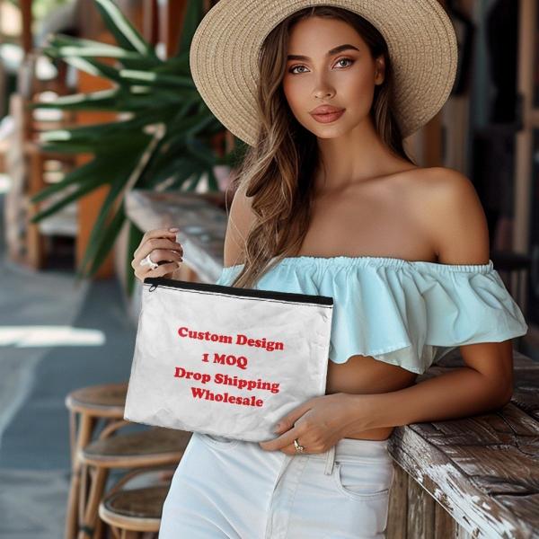 zipper bag, ziplock bag, zipper purse, High Quality Products Print On Demand Custom Fashionable Exquisite Large-Capacity Paper Storage Bag Extremely Simple Portable