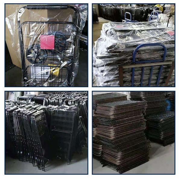 Торговый супермаркет складная тележка Q235 Сталь