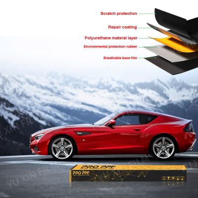 Hydrophobicity 7.5 mil Paint Protection Film Glossy Piano Black TPU PPF Film Wrap