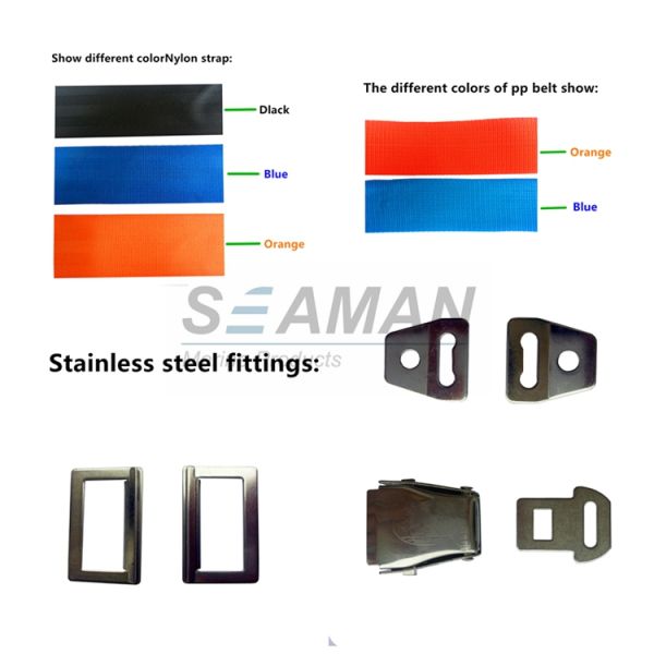 4 Point Lifeboat Safety Belt for Seat Polypropylene Stainless Steel Buckle