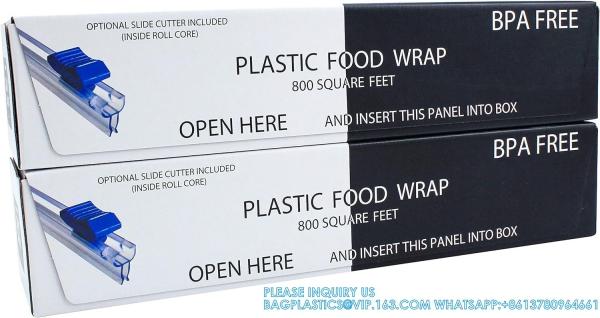 Biodegradable Food Wrap- 1600 SQ. FT. Recyclable, Sustainable Optional Slide Cutter Included, Extra Cling And No Mess