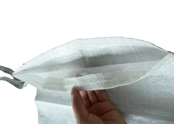 Custom PP Woven Sand Bag Sacks / Beige Woven Polypropylene Bags 25kg