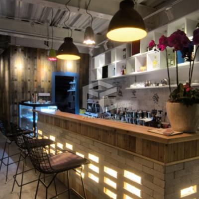Quiosque da mostra da cafetaria do ODM