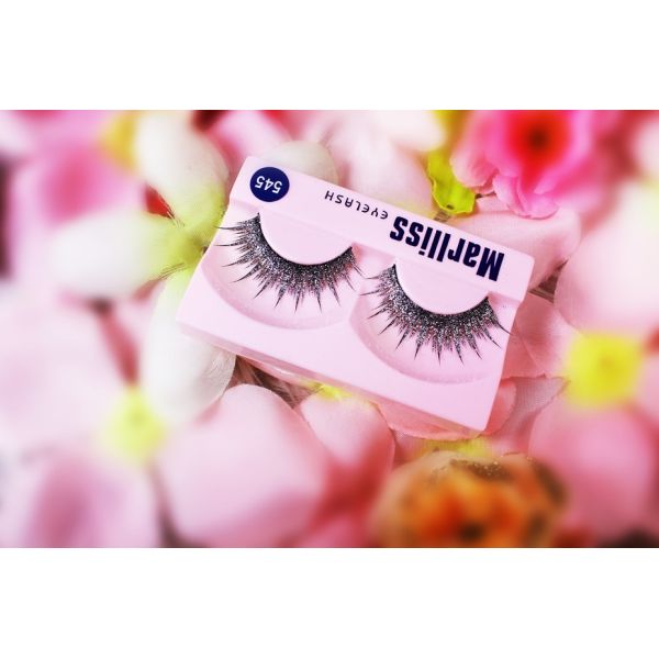 Full Handmade Synthetic Reusable Glitter False Eyelashes Colorful