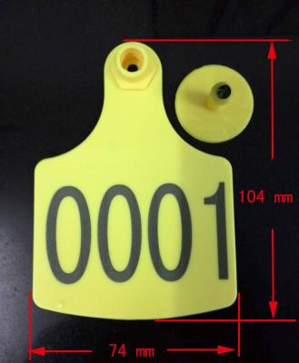 animal cattle ear tag certificate,laser ear tag,104*74mm,super large ear tag