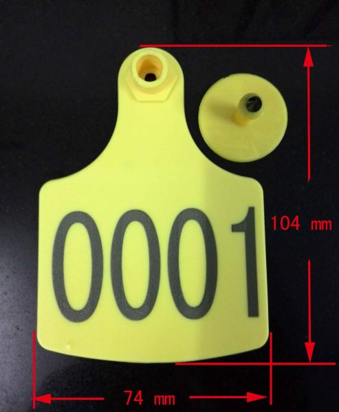 animal cattle ear tag certificate,laser ear tag,104*74mm,super large ear tag