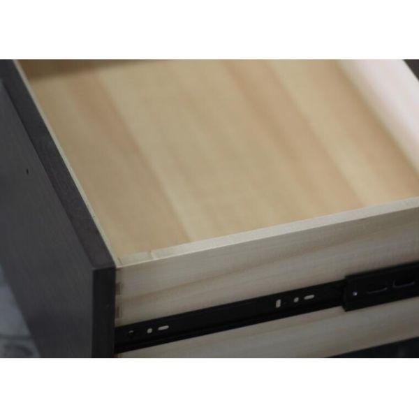 3 Drawer Hotel Bedside Tables For Bedroom Furniture , Walnut Veneer