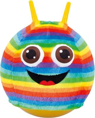 Divertimento ao ar livre Essential Unisex Jumping Ball com Cover Fluffy Plush e Rainbow Design