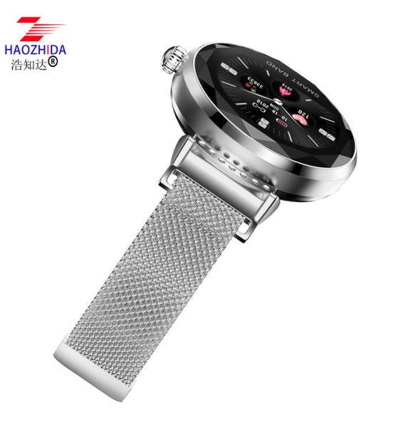 fashion round touch screen microwear h2 magnetic smart bracelet watch women ladies waterproof ip67 smartwatch h2 for gir