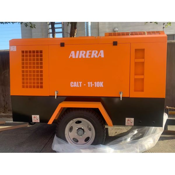 CALT-11/10K,350cfm-450cfm  Diesel Industrial Mobile screw Air Compressor 10 Bar CE TUV