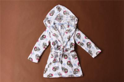 Cute Printed Childrens Towelling Bathrobe Soft Touch Bath Gown For Kids