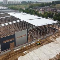 Q235B Armazém de estruturas de aço com estrutura de metal galvanizado