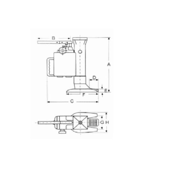 Industrial Jack Perfect for Space-Restricted Equipment Maintenance and Industrial Maintenance