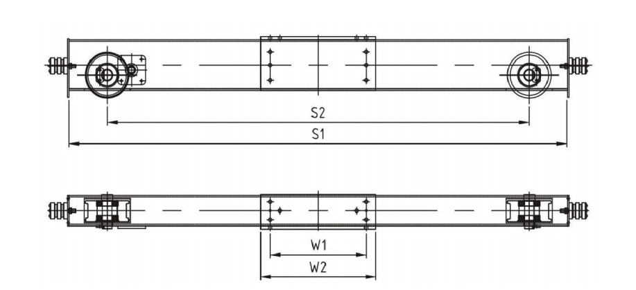 10 Ton Span 20M Single Girder End Carriage With Motor For Overhead Crane
