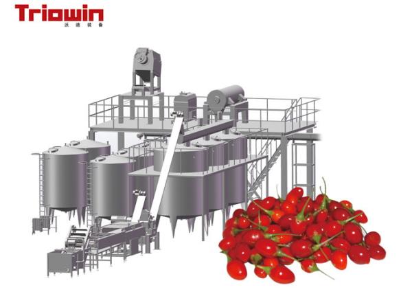 Small Scale Beverage Production Equipment For Wolfberry Medlar Juice Making