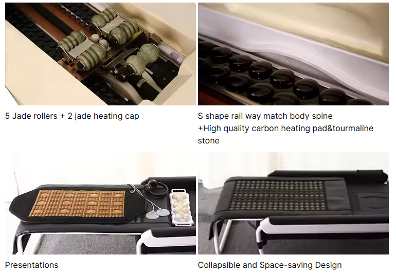 Nuevas tendencias Quiropráctica de la columna vertebral terapia cama masajeador Jade Muebles de salón termal Infrarrojos cama de masaje