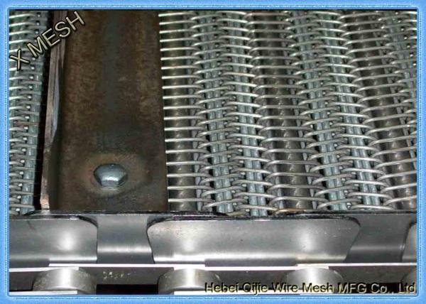 304 316 Ss Wire Mesh Conveyor , Stainless Steel Conveyors Food Processing