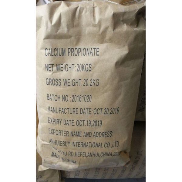 Propionato del calcio de CAS 4075-81-4 de los preservativos de la categoría alimenticia PH9.0 granular