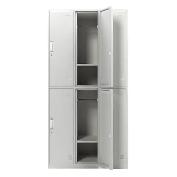 D450mm SPCC 6 Door Steel Locker Metal Storage Cabinet Office Locker Almirah